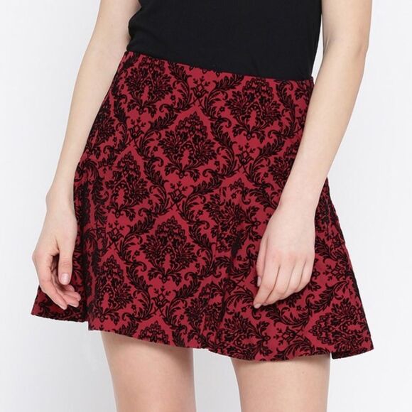Forever 21 Red and Black Mini Skirt, Size XS - Picture 1 of 9